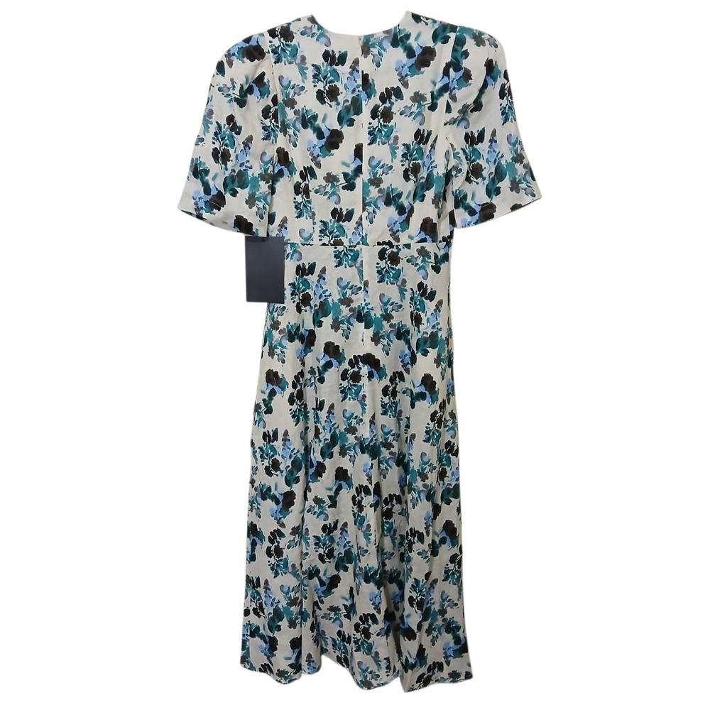 Tuckernuck Hadley Dress Small S Linen Floral Maxi Midi Budding Bluebell Button - Picture 9 of 16
